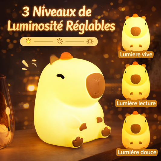 Doucilia – Veilleuse Capybara Tactile en Silicone